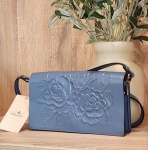 Patricia Nash Women's Burnished Rose Tooled Leather Kent Mirage Flap Crossbody